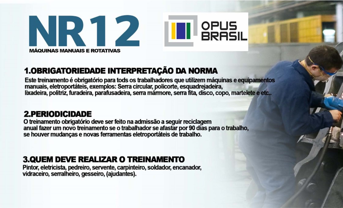 Curso NR12 - Máquinas Manuais e Rotativas