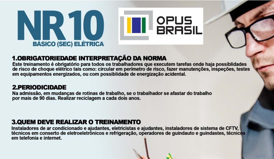 Treinamento de NR10 SEC – Segurança de Sistema Elétrico Energizado Treinamento de NR10 SEC - Segurança de Sistema Elétrico Energizado